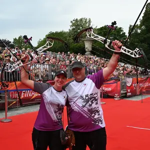 Katharina und Matthias Raab in der Finalsarena der Finals 2026 in Hannover